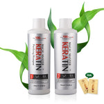 Tratamiento Natural de Keratina con 120ml Magic Master Keratin + 120ml de Shampoo Purificador, todo libre de  Formol