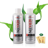 Tratamiento Natural de Keratina con 120ml Magic Master Keratin + 120ml de Shampoo Purificador, todo libre de  Formol